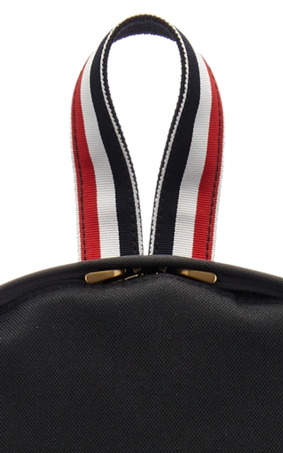 Shop Thom Browne Suede-trimmed Shell Backpack In Black