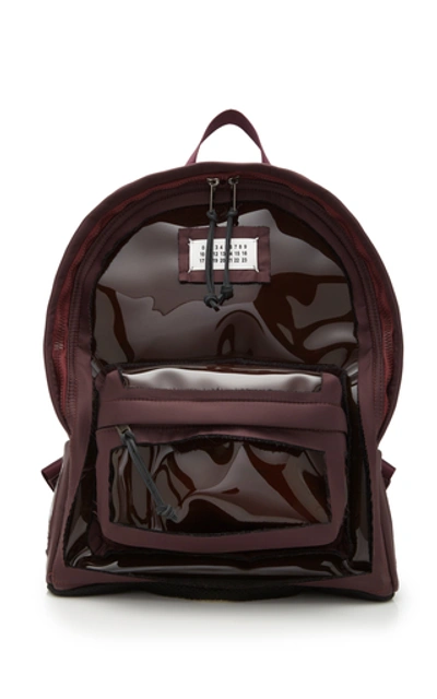 Shop Maison Margiela Canvas-trimmed Pvc Backpack In Black