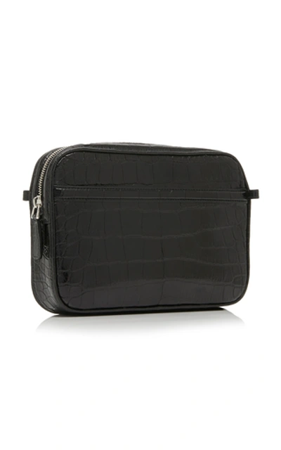 Shop Stalvey Alligator Shoulder Bag In Black