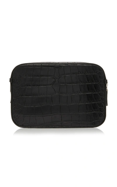 Shop Stalvey Alligator Shoulder Bag In Black