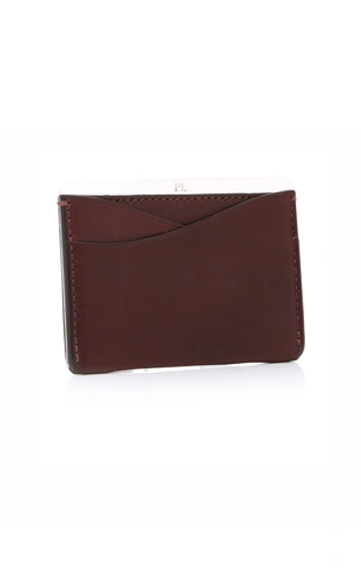 Shop Passavant And Lee No. 25 Card Case In Burgundy