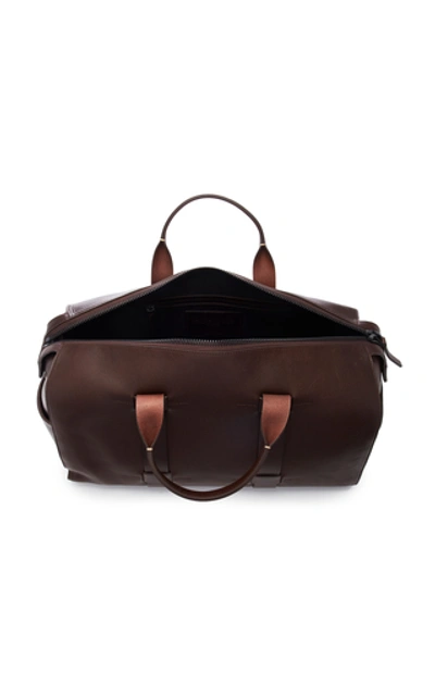 Shop Troubadour Getaway Leather Duffle Bag In Brown