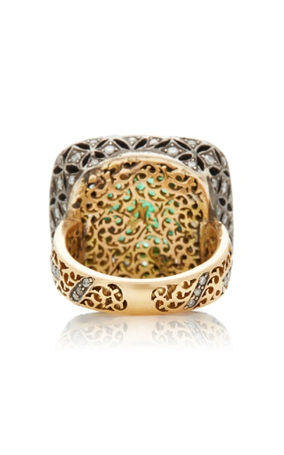 Shop Amrapali 14k Gold, Emerald And Diamond Ring In Green