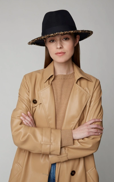 Shop Eugenia Kim Blaine Wool Felt Fedora In Navy