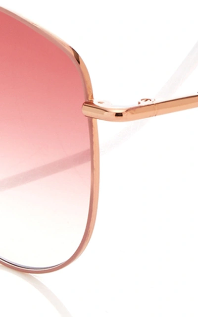 Shop Andy Wolf Mila Round-frame Metal Sunglasses In Pink