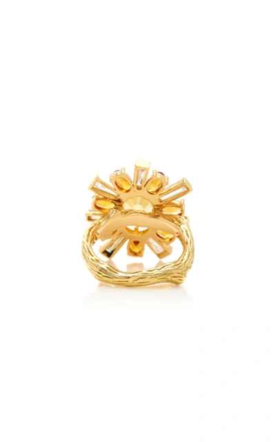 Shop Mimi So 18k Gold, Sapphire, Citrine And Diamond Ring In Yellow