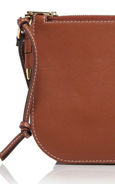 Shop Loewe Gate Leather Shoulder Bag In Brown