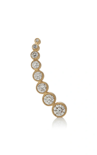 Shop Sophie Bille Brahe Croissant Claire 18k Gold Diamond Earring