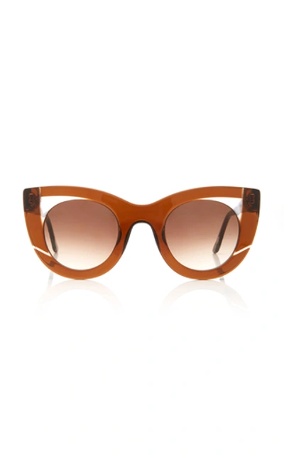 Shop Thierry Lasry Wavvvy Acetate Cat-eye Sunglasses In Brown