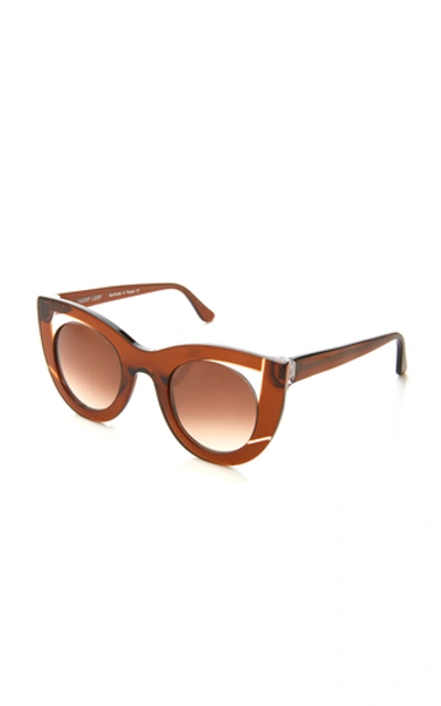 Shop Thierry Lasry Wavvvy Acetate Cat-eye Sunglasses In Brown