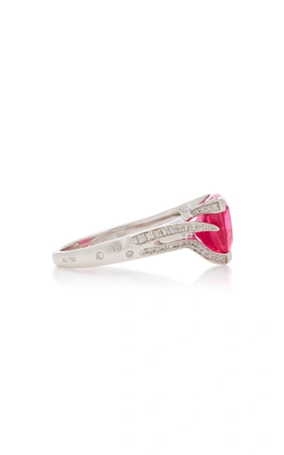 Shop Akillis 18k Gold, Spinel And Diamond Ring In Red