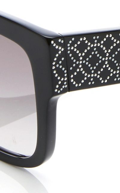 Shop Alaia Sunglasses L'arabesque Studded Acetate Sunglasses In Black