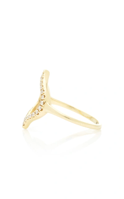 Shop Ark Open Nectar 18k Gold Diamond Ring In White