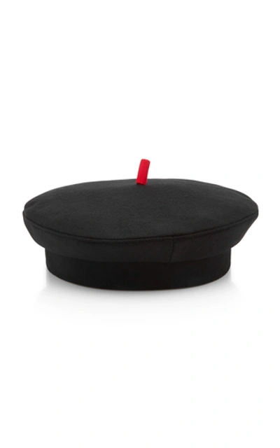 Shop Ruslan Baginskiy Hats Wool Beret In Black