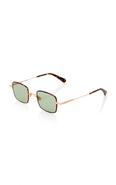 Shop Peter And May Petit Animal Square-frame Titanium Sunglasses In Green