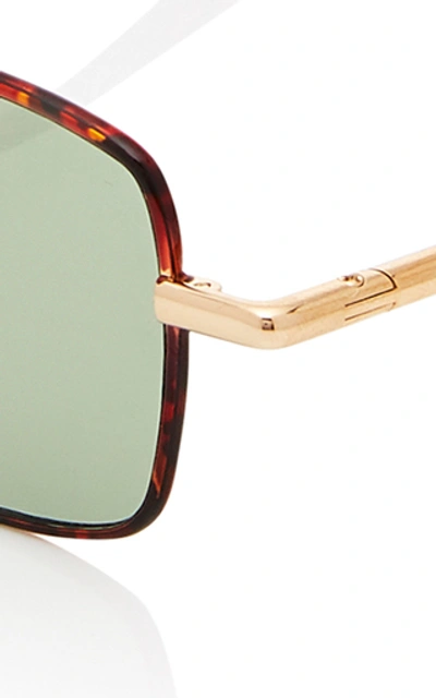 Shop Peter And May Petit Animal Square-frame Titanium Sunglasses In Green