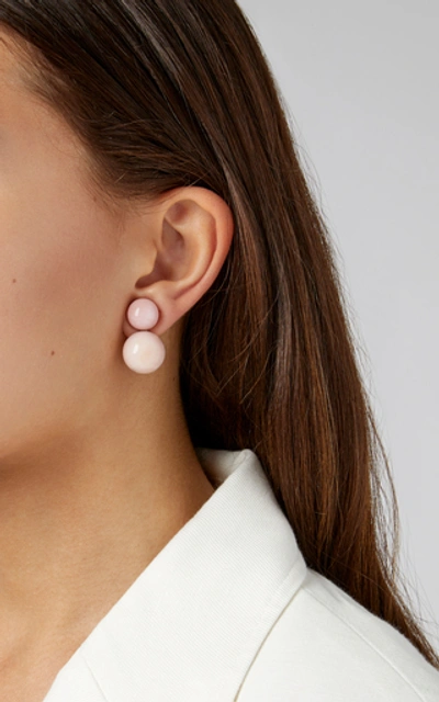 Shop Sorab & Roshi 18k Gold And Opal Earrings In Pink