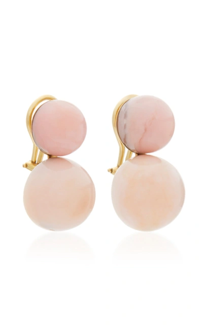 Shop Sorab & Roshi 18k Gold And Opal Earrings In Pink
