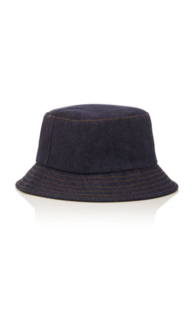 Shop Avenue Keats Denim Bucket Hat In Navy