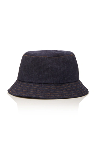 Shop Avenue Keats Denim Bucket Hat In Navy