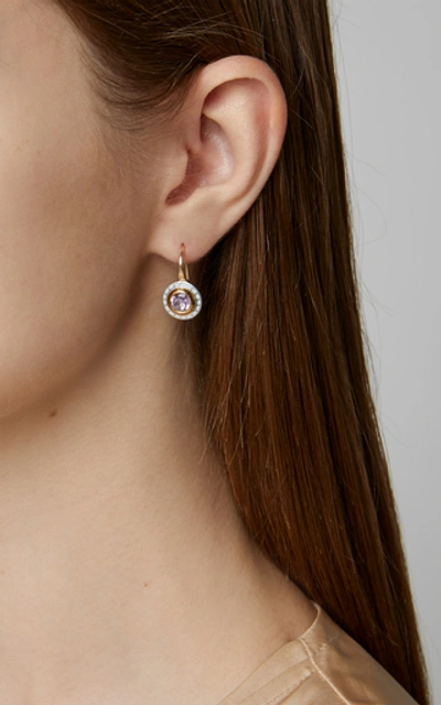 Shop Alice Cicolini 22k Gold, Sterling Silver And Amethyst Earrings In Pink