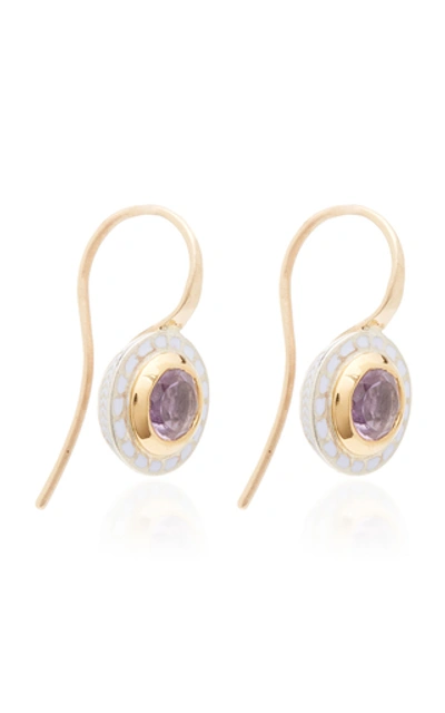 Shop Alice Cicolini 22k Gold, Sterling Silver And Amethyst Earrings In Pink