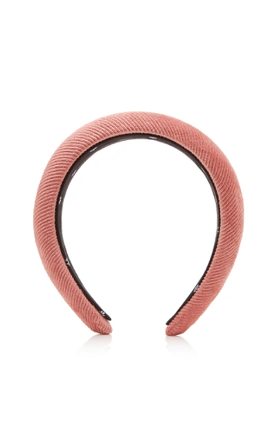 Shop Lele Sadoughi Padded Corduroy Headband In Pink