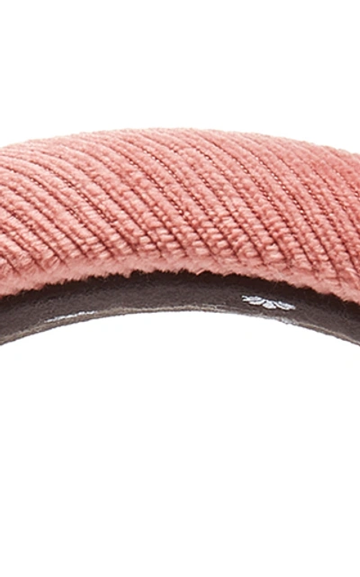 Shop Lele Sadoughi Padded Corduroy Headband In Pink