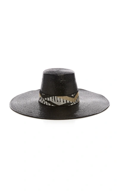 Shop Missoni Bead-embellished Woven Sun Hat In Black