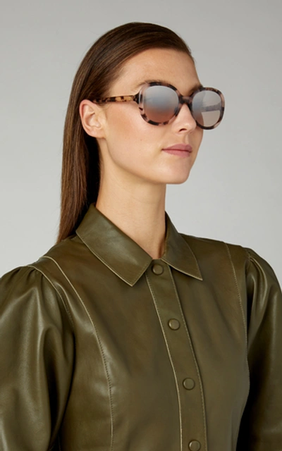 Shop Givenchy Tortoiseshell Acetate Round-frame Sunglasses In Brown
