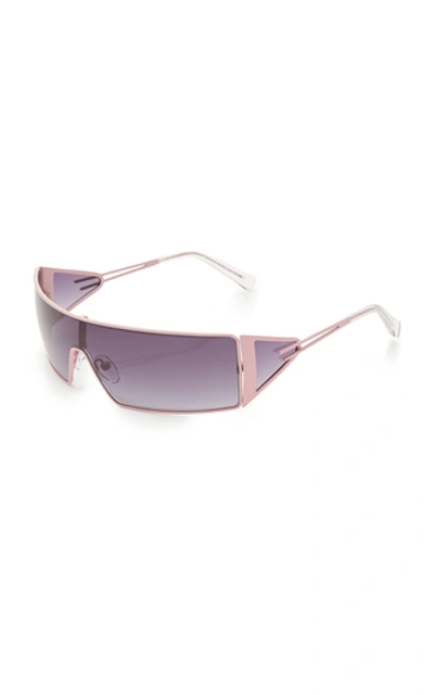 Shop Le Specs The Luxx Metal Square-frame Sunglasses In Grey