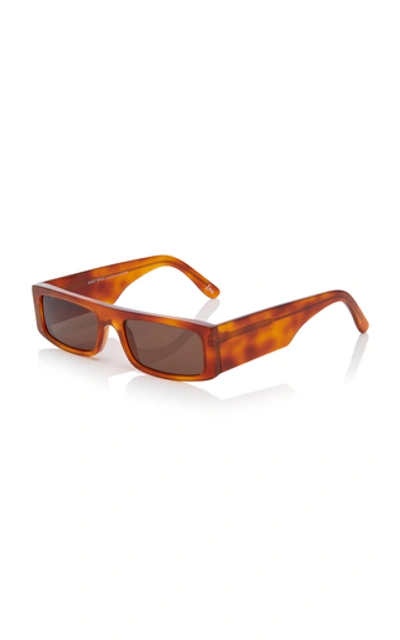 Shop Andy Wolf Hume Sun Square-frame Acetate Sunglasses In Brown