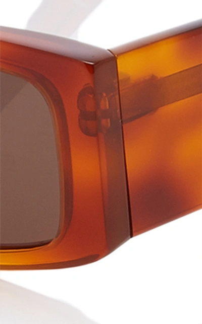 Shop Andy Wolf Hume Sun Square-frame Acetate Sunglasses In Brown