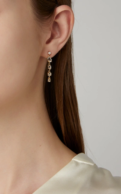 Shop Ark Herkimer 18k Gold Diamond Earrings In White