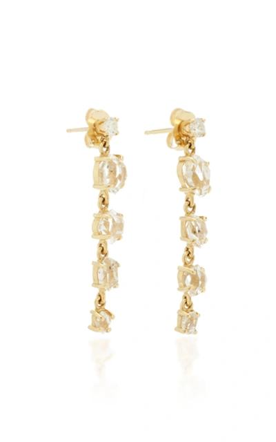 Shop Ark Herkimer 18k Gold Diamond Earrings In White