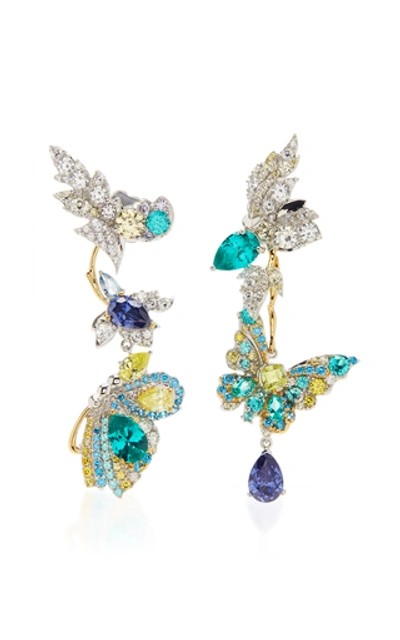 Shop Anabela Chan Paraiba Garden Butterfly In Blue