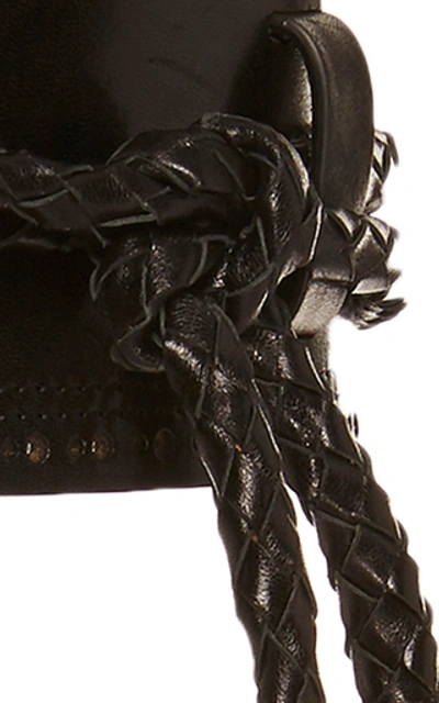 Shop Carolina Herrera Tasseled Leather Belt In Black