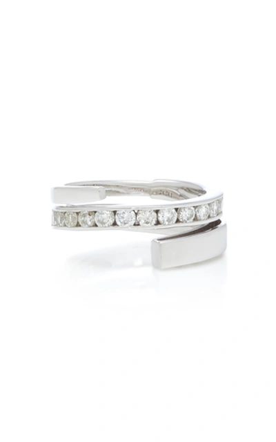 Shop Lynn Ban Jewelry Sterling Silver Diamond Coil Ring In White