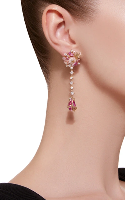 Shop Anabela Chan M'o Exclusive Padparadscha Paradise Drop Earrings  In Pink