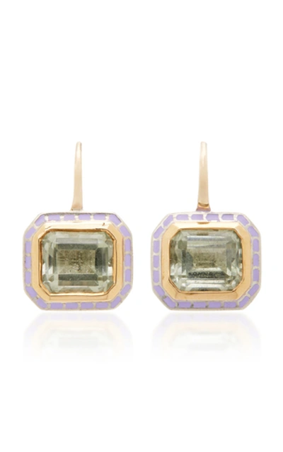 Shop Alice Cicolini 22k Gold, Sterling Silver And Amethyst Earrings In Yellow
