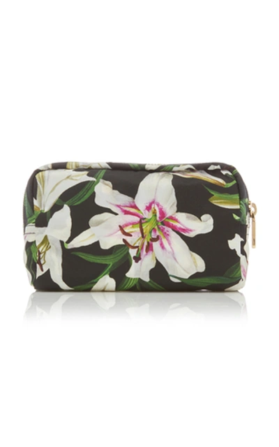 Shop Dolce & Gabbana Printed Shell Pouch In Black