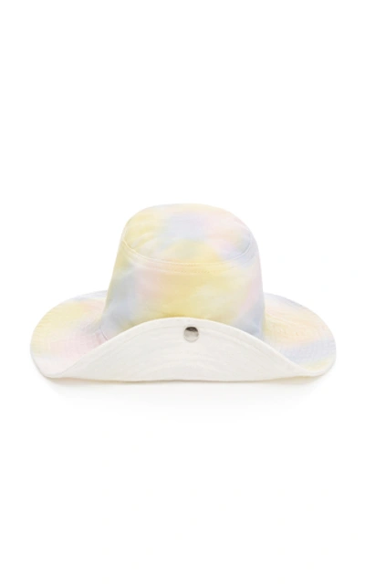 Shop Ganni Tie-dye Cotton Bucket Hat In Multi