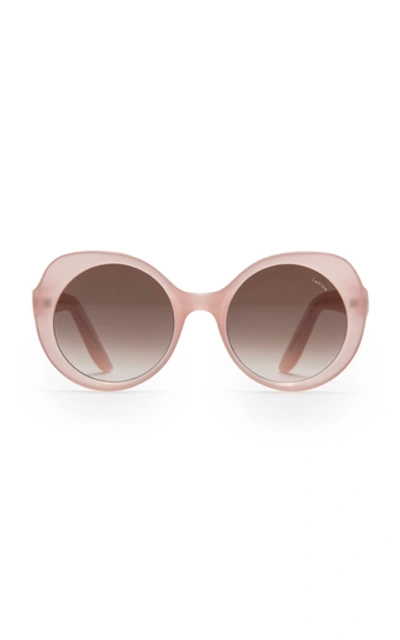 Shop Lapima Carlota Round-frame Acetate Sunglasses In Pink