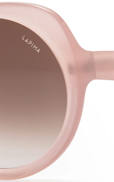 Shop Lapima Carlota Round-frame Acetate Sunglasses In Pink