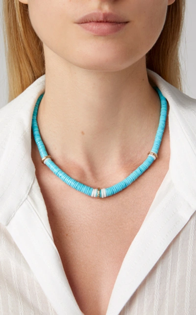 Shop Annette Ferdinandsen Turquoise Amazon Necklace In Blue