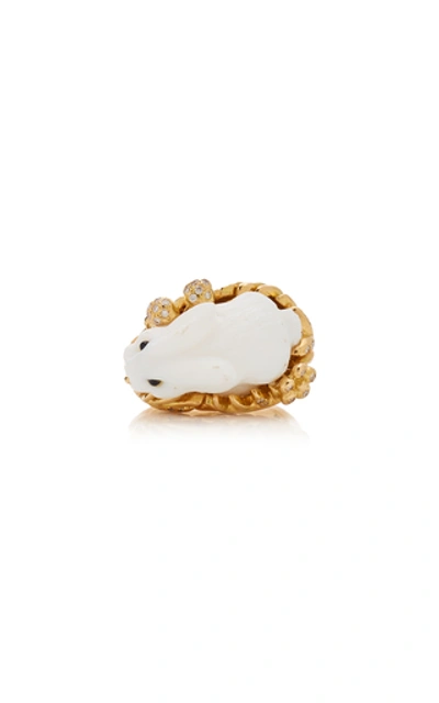 Shop Mimi So 18k Gold, Opal And Diamond Ring In White
