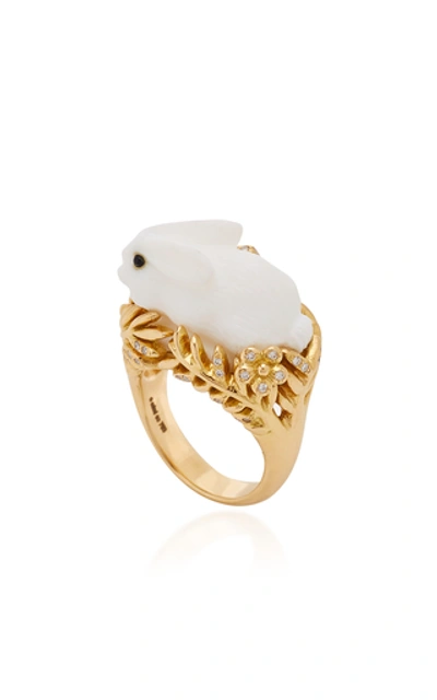 Shop Mimi So 18k Gold, Opal And Diamond Ring In White