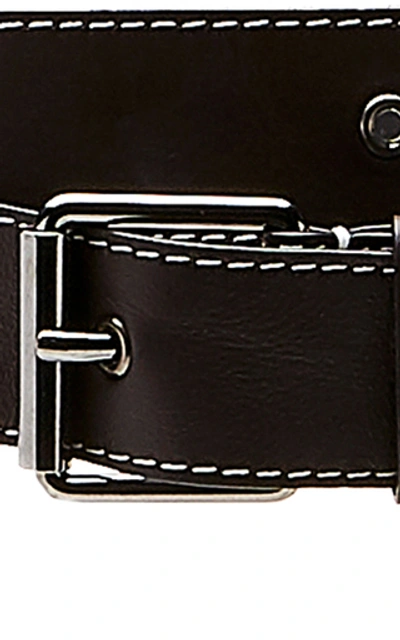 Shop Marni Leather Wrap Belt In Brown