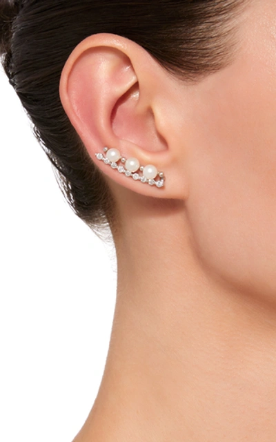 Shop Colette Jewelry Masai 18k White Gold And Diamond Ear Climber