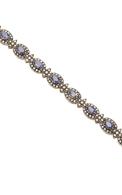 Shop Amrapali 18k Gold, Iolite And Diamond Bracelet In Blue